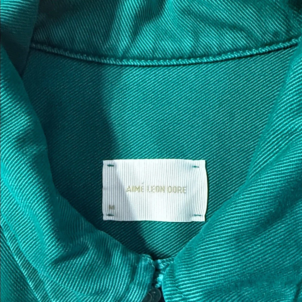 Aime Leon Dore SS20 Denim Jacket in Green - Size Medium - Good Condition